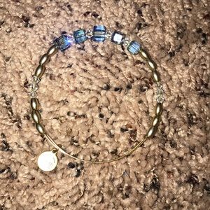 Aqua blue swarovski alex and ani